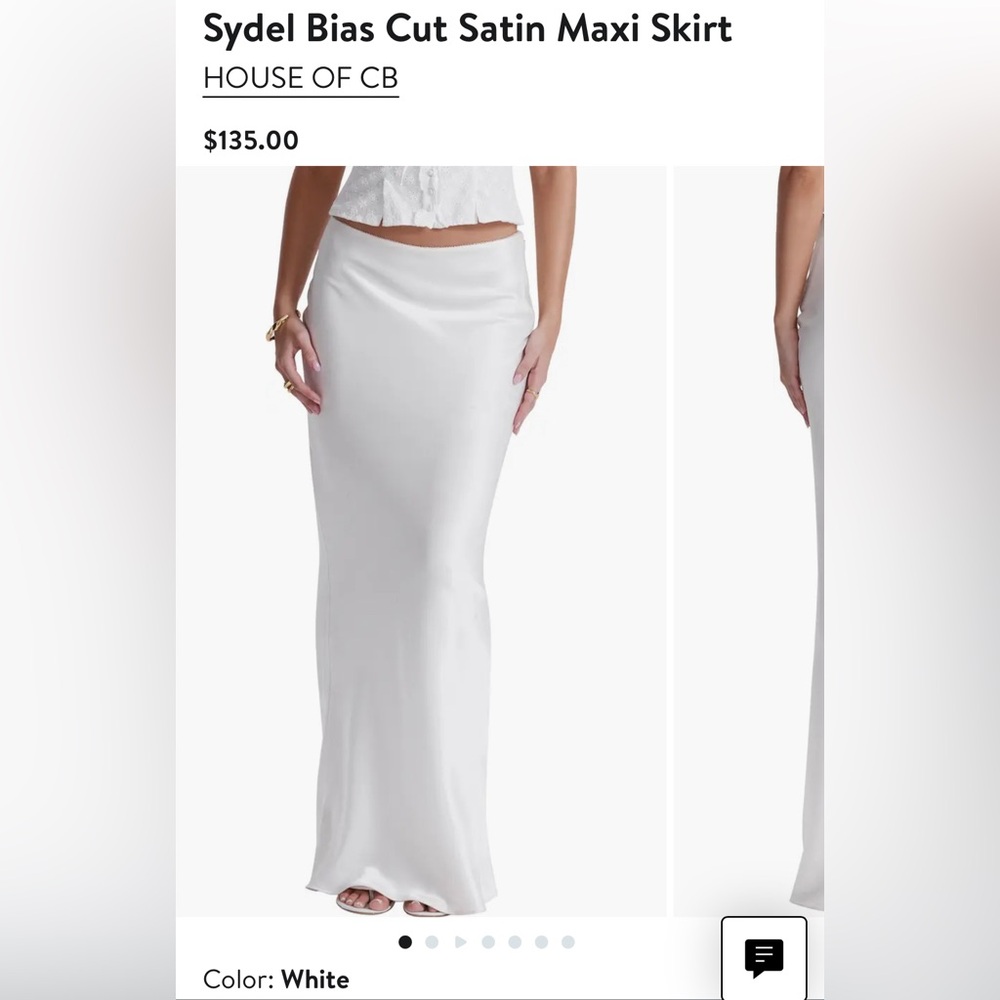Sydel Bias Cut Satin Maxi Skirt House of CB